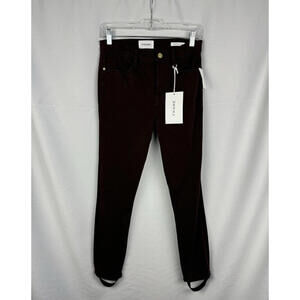 FRAME Le High Skinny Crop Jeans Mahogany Brown Size 28/27